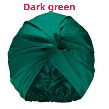 Bonnet de nuit en soie torsadée avec design plissé 3D