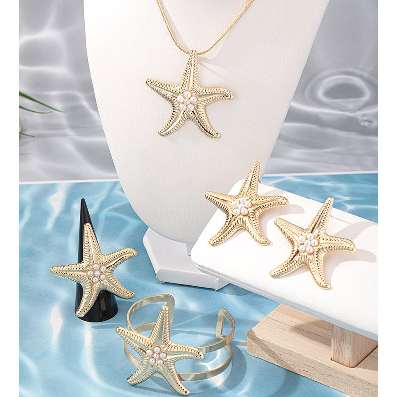 Bijoux en perles artificielles étoile de mer