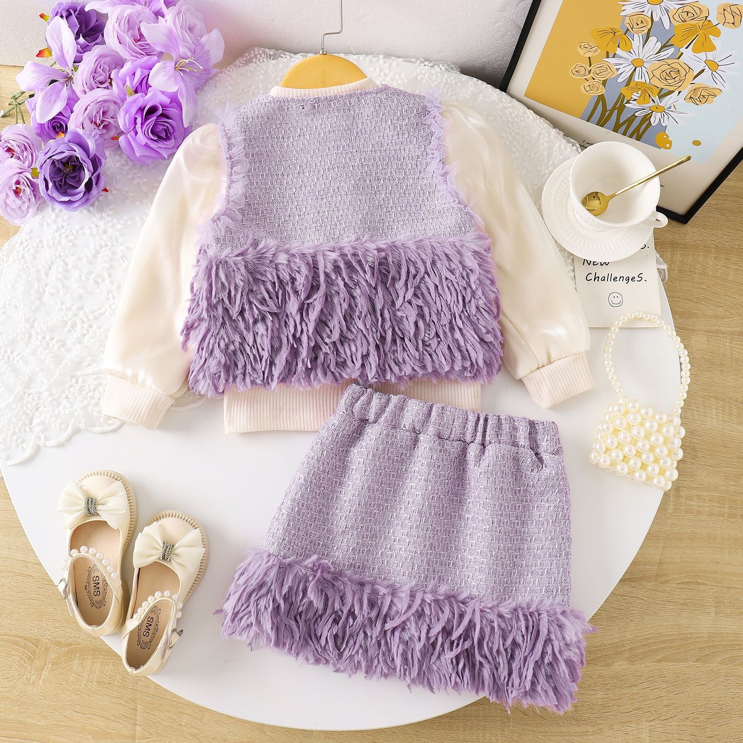 Tailleur trois pièces pour fille