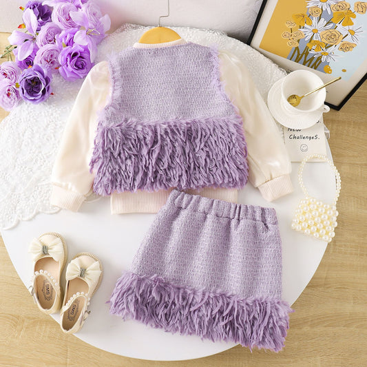 Tailleur trois pièces pour fille