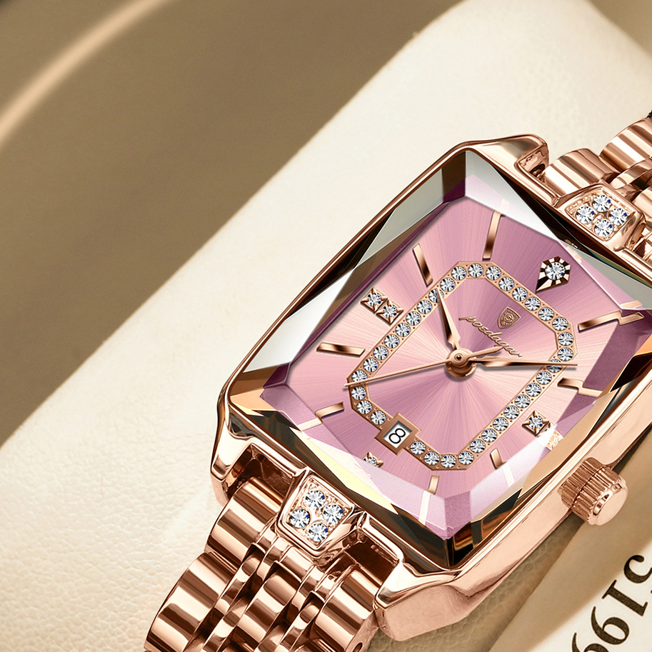Montre carrée en quartz pour femmes