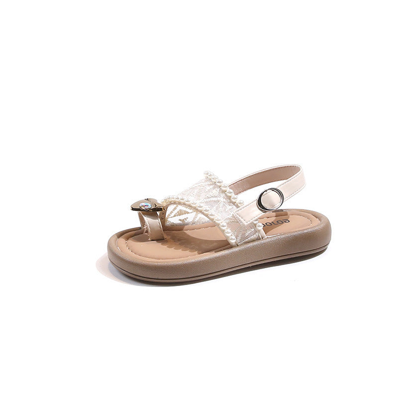 Sandales en perles pour filles, été, plage décontractée