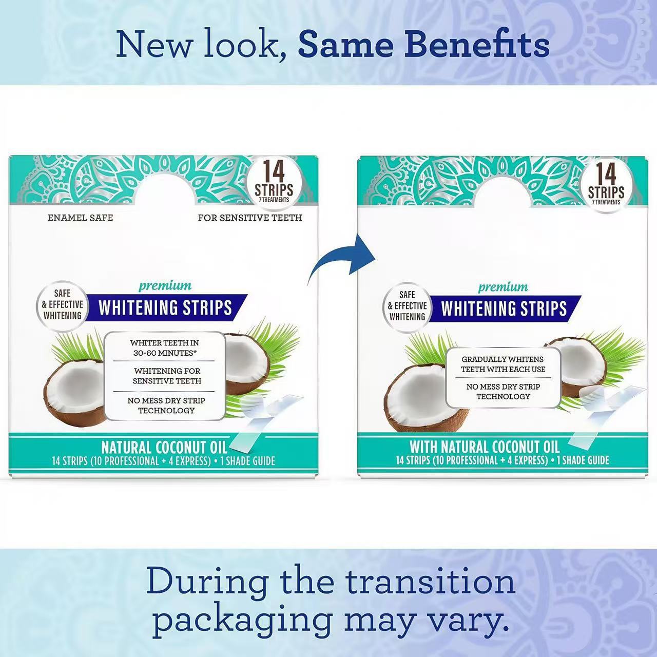 Bandes de blanchiment des dents � l'huile de coco
