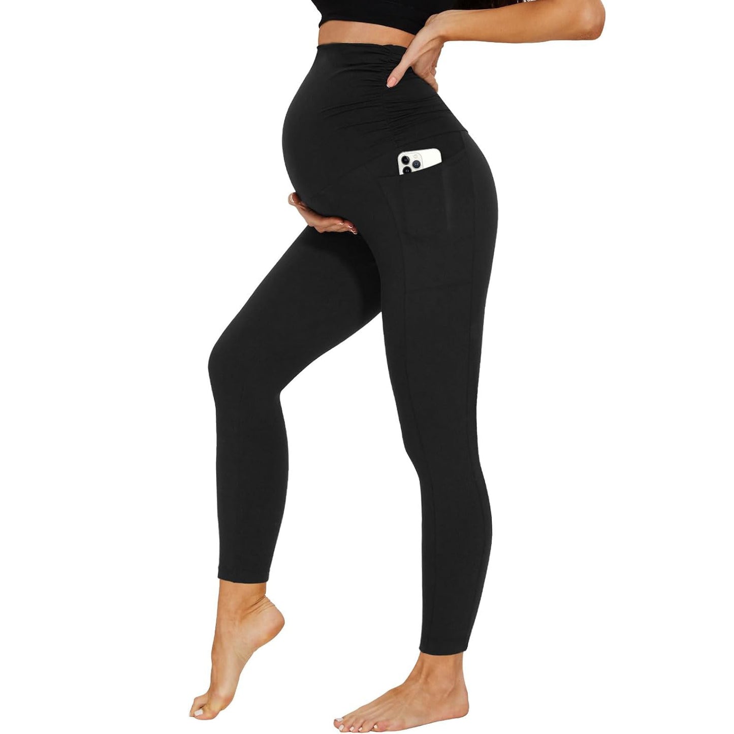 Pantalon de maternité avec poches de soutien du ventre