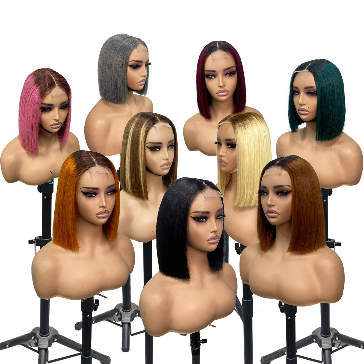 Perruque en cheveux humains de qualité avec dentelle
