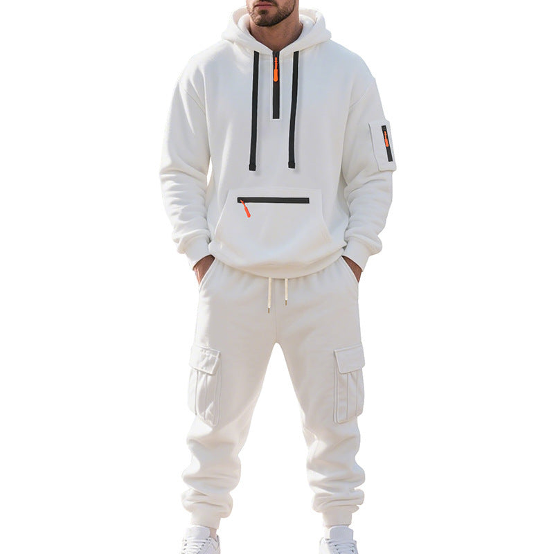 Ensemble de vêtements de sport décontracté ample doublé en polaire grande taille