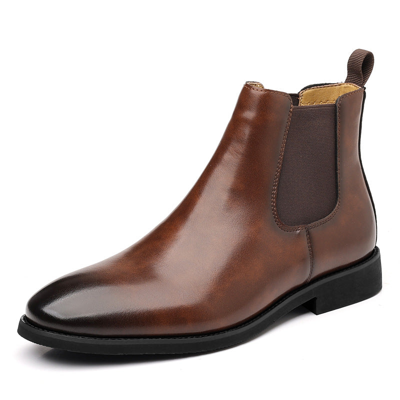 Bottes Chelsea classiques pour hommes Bottines en cuir d'hiver