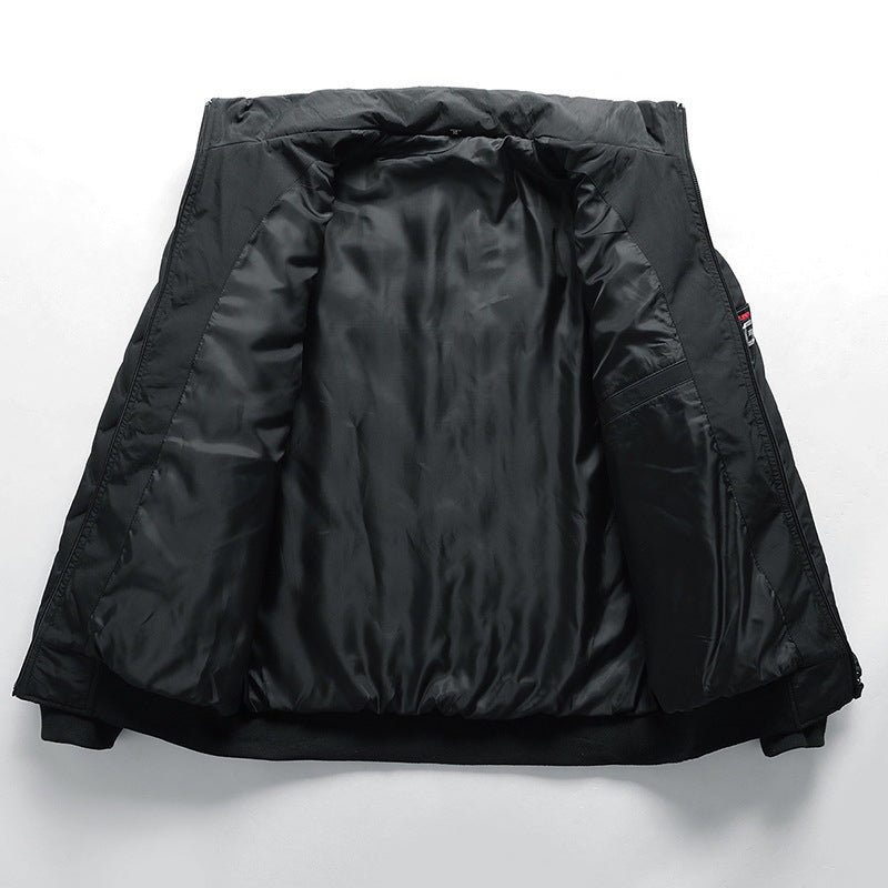 Veste légère en coton pour hommes avec col montant
