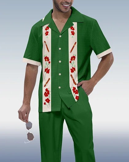 Costume décontracté pour hommes avec chemise et pantalon imprimés en 3D