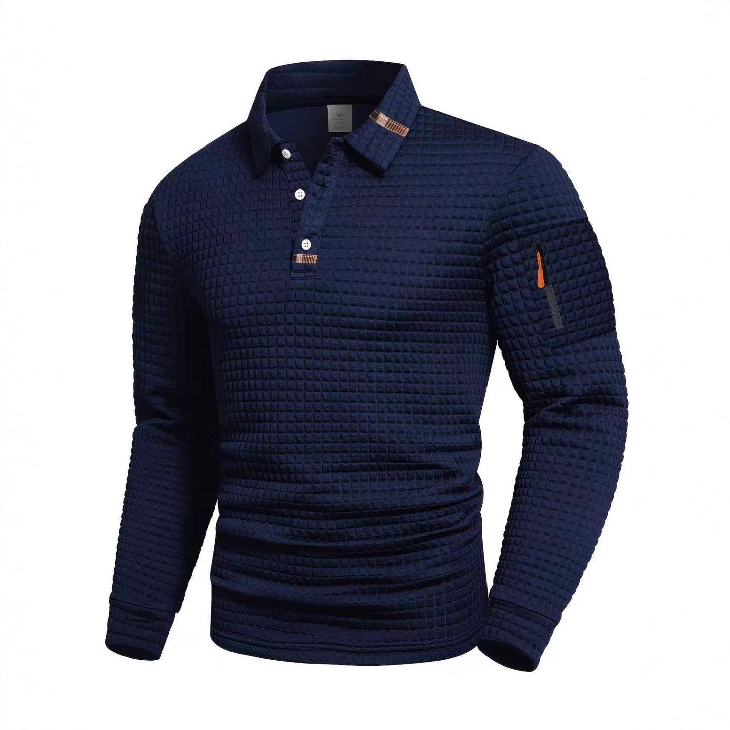 Polo patchwork en damier pour hommes
