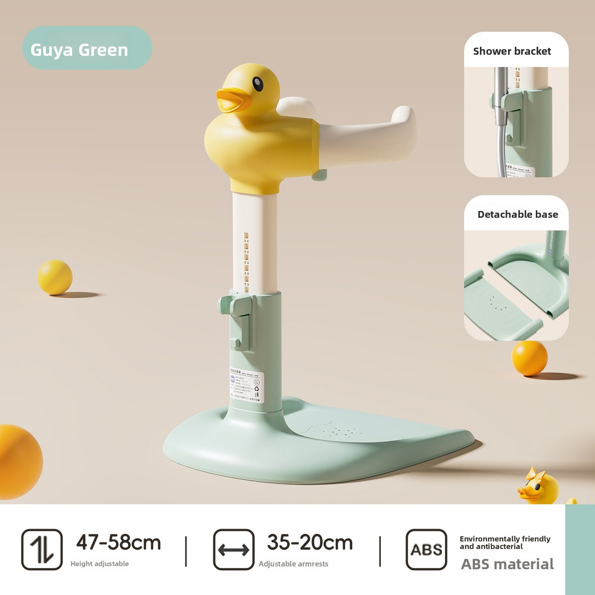 Étagère de bain pliable pour bébé avec base antidérapante