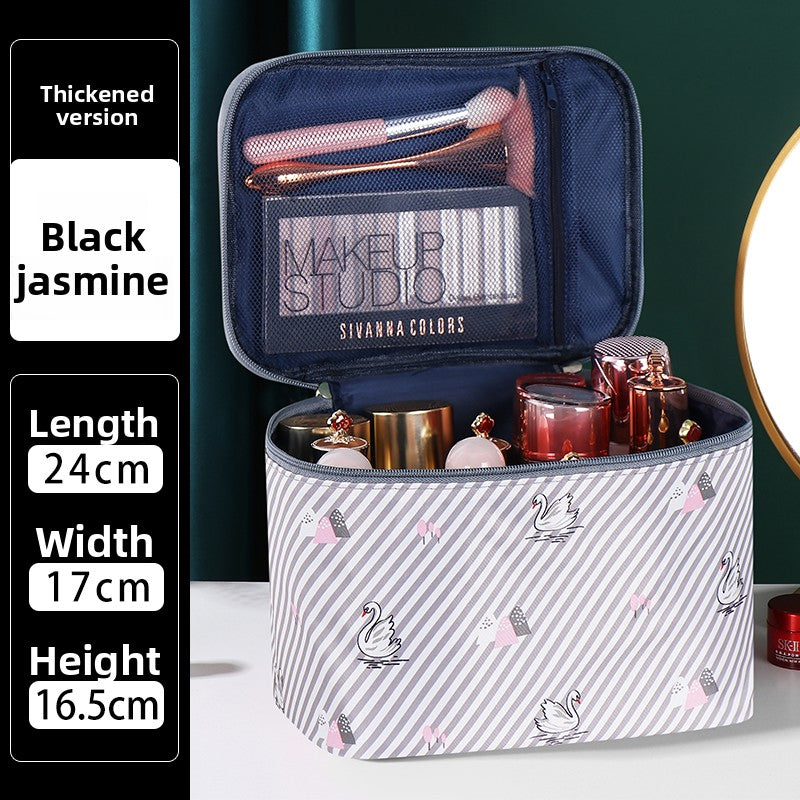 Nouvellement amélioré sac cosmétique extra-large portable 2021 nouveau produit de soins de la peau sac de cosmétiques voyage sac en tissu imperméable renforcé pour femmes