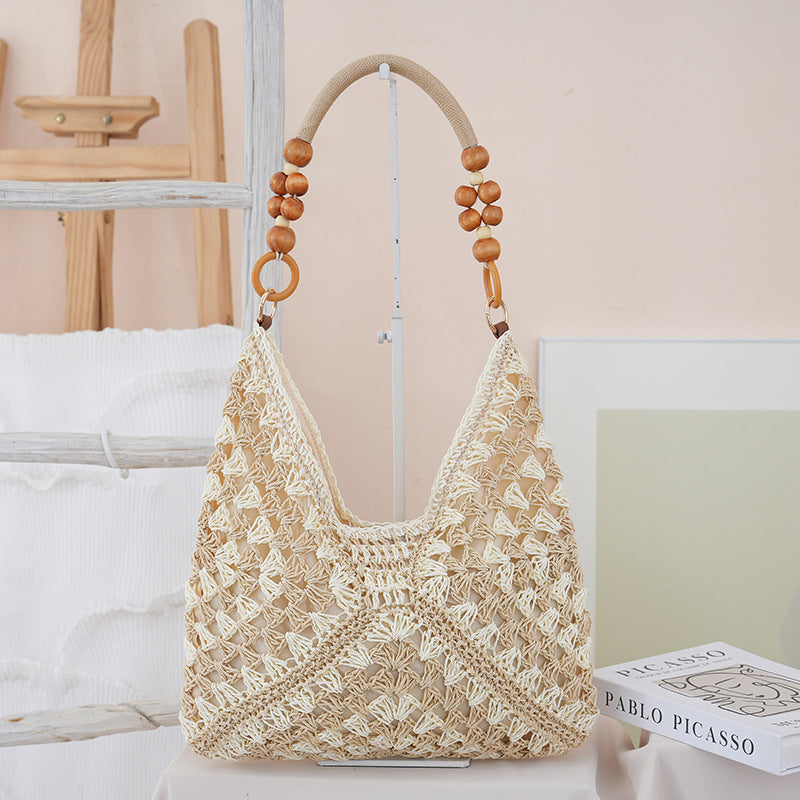 Sac bandoulière en paille tressée