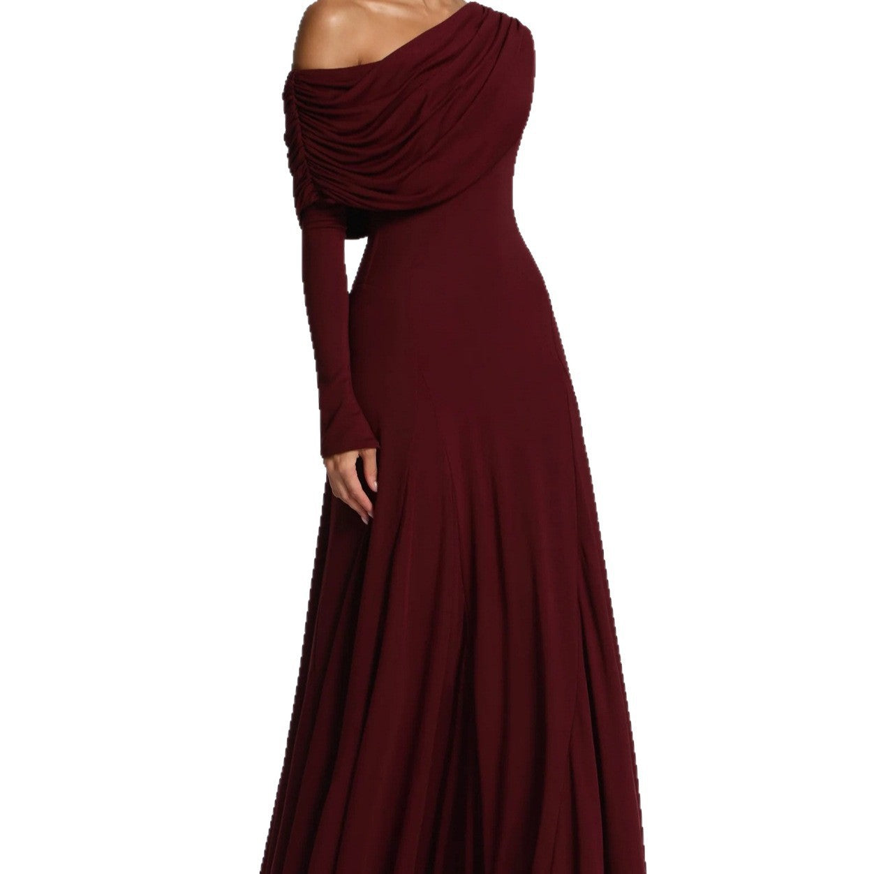 Robe de soirée élégante moulante à épaules dénudées