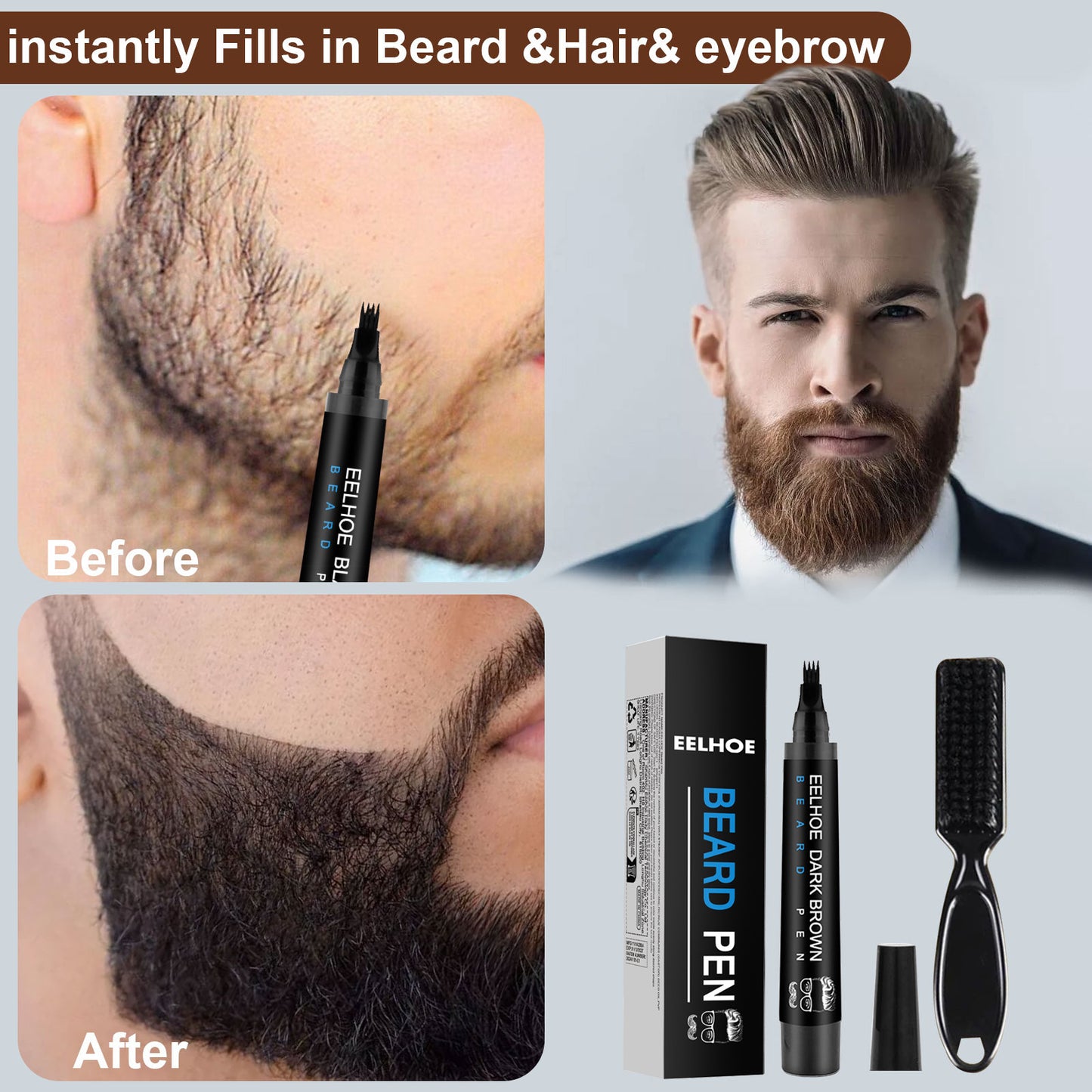 Kit de stylo à barbe pour hommes