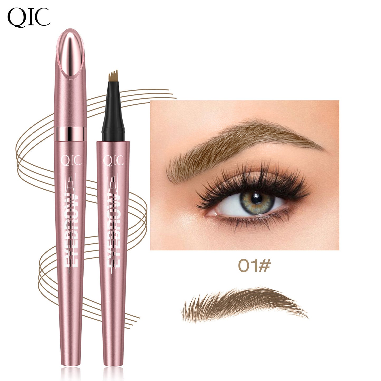 Stylo à sourcils liquide à quatre pointes