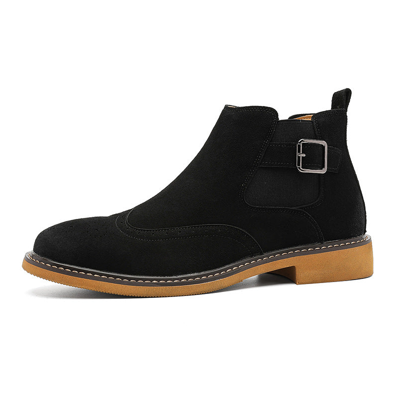Bottines Chelsea Richelieu en cuir pour homme