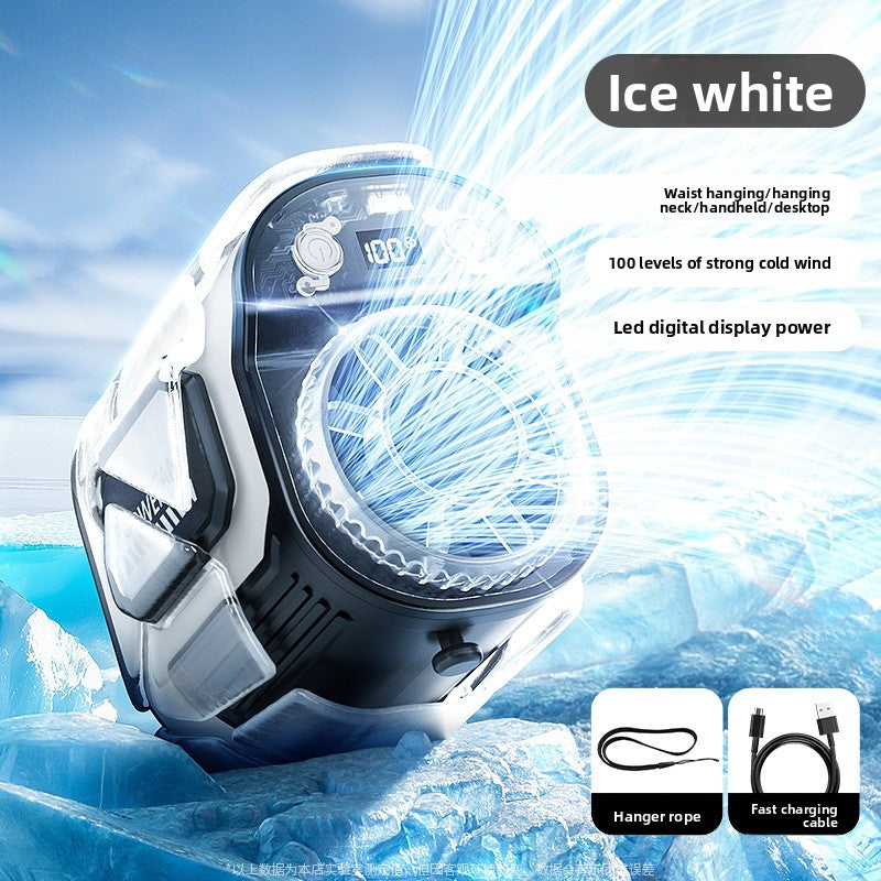 Ventilateur de taille portable rechargeable par USB avec affichage numérique