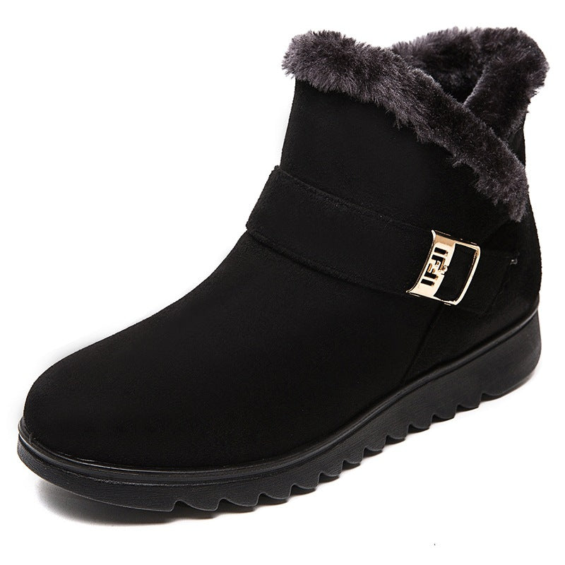 Chaussures :Bottes d'hiver pour femmes avec doublure en polaire