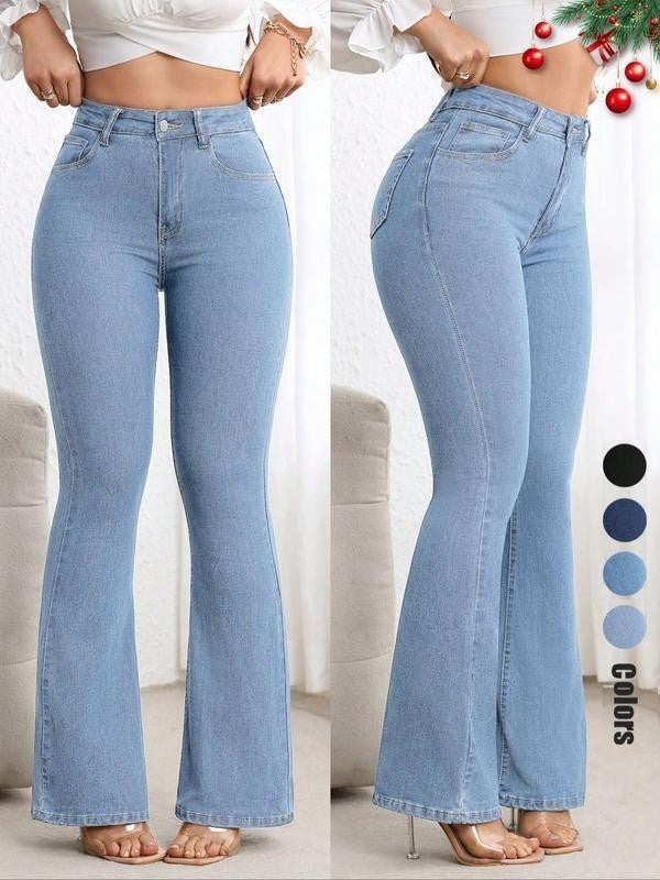 Pantalon évasé taille haute pour femmes