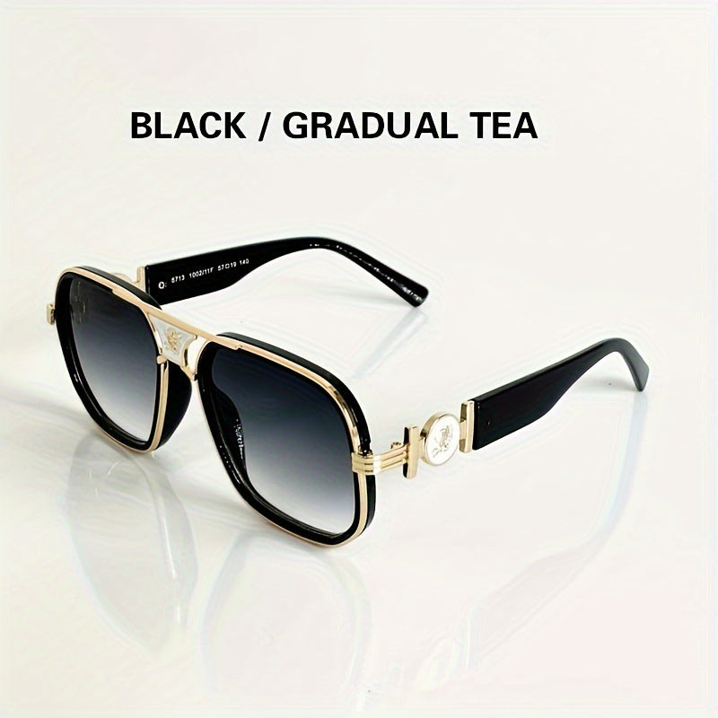 Lunettes de soleil polarisées à monture métallique classique avec protection UV400