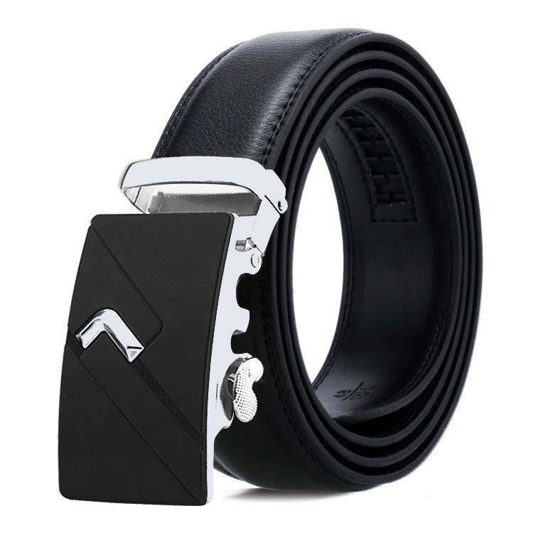 Ceinture pour homme en cuir véritable double face avec boucle automatique
