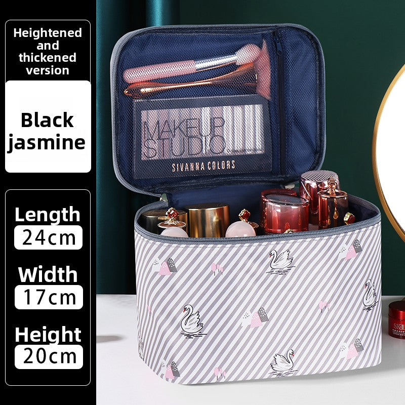 Nouvellement amélioré sac cosmétique extra-large portable 2021 nouveau produit de soins de la peau sac de cosmétiques voyage sac en tissu imperméable renforcé pour femmes