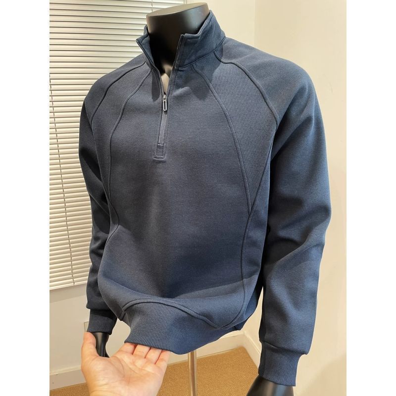 Sweat-shirt à demi-fermeture éclair pour hommes