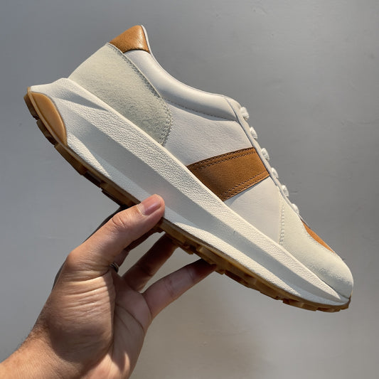 Chaussures de sport décontractées en cuir véritable pour hommes