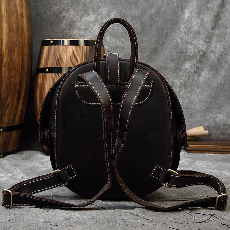 Sac à dos vintage en cuir véritable en forme de scarabée pour hommes et femmes