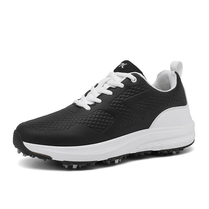 Chaussures de golf respirantes à crampons fixes pour le sport