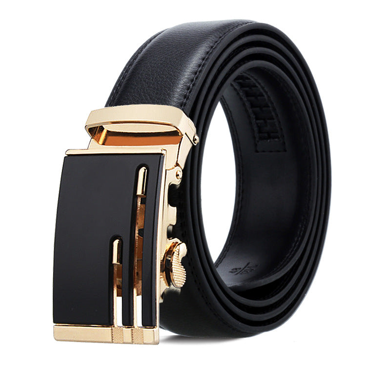 Ceinture pour homme en cuir véritable double face avec boucle automatique