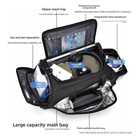 Sac à dos de sport avec séparation humide et sèche