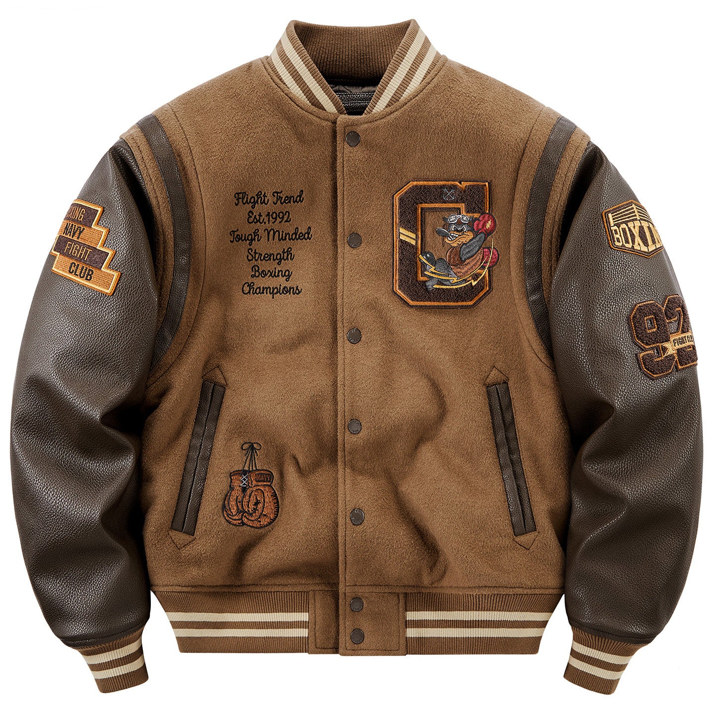 Veste de baseball en laine