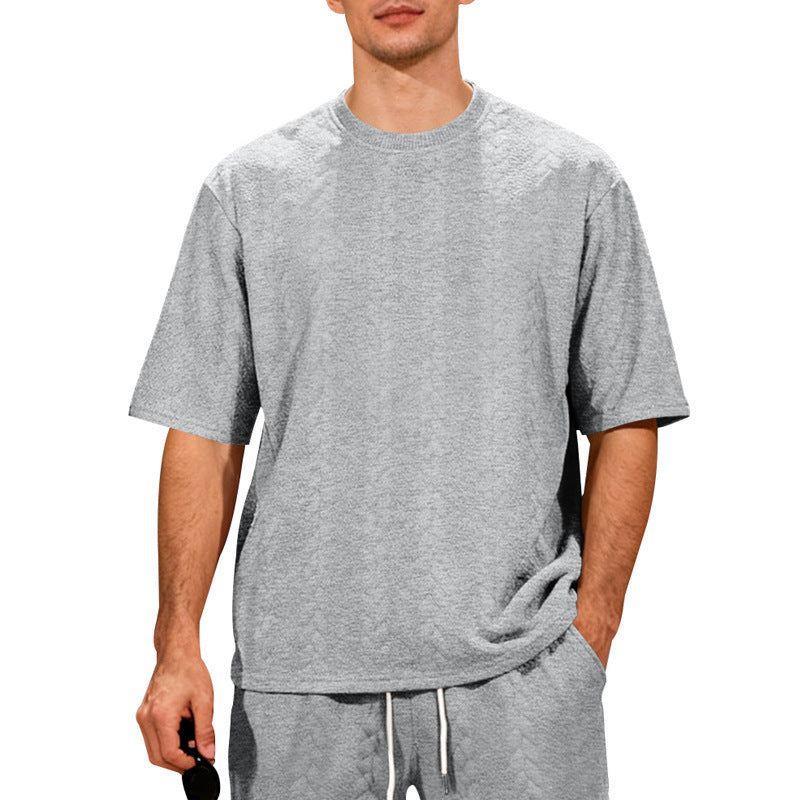 T-shirt en maille jacquard lourd