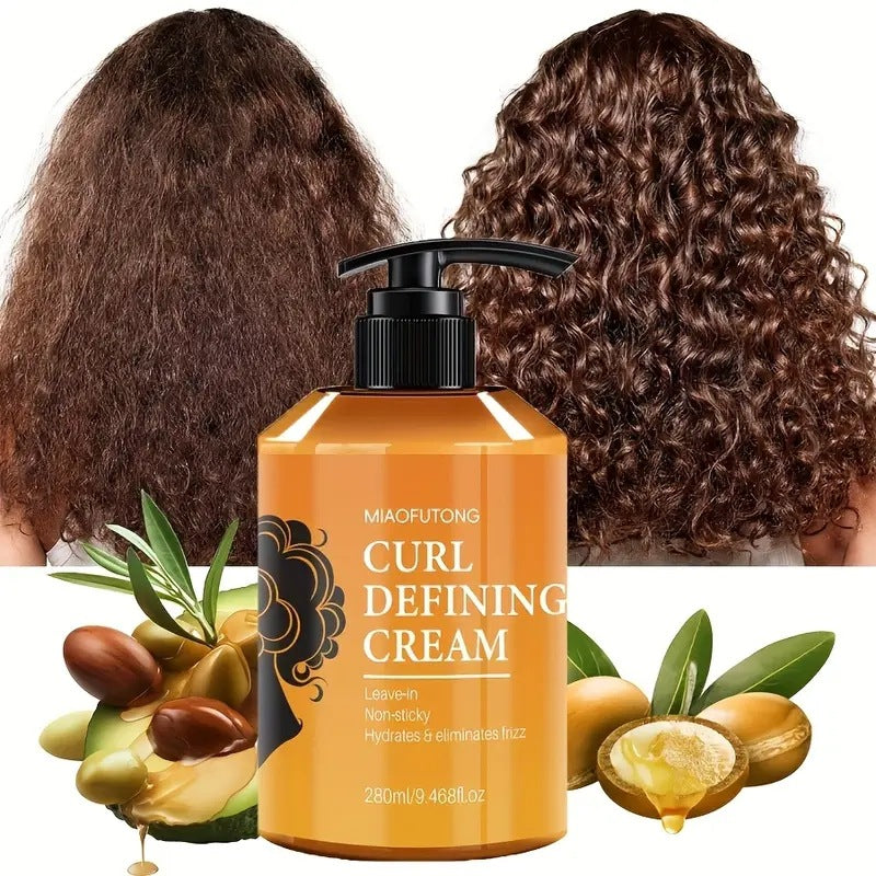 Crème Définissante de Boucles Élastiques pour Cheveux Naturellement Rebondissants