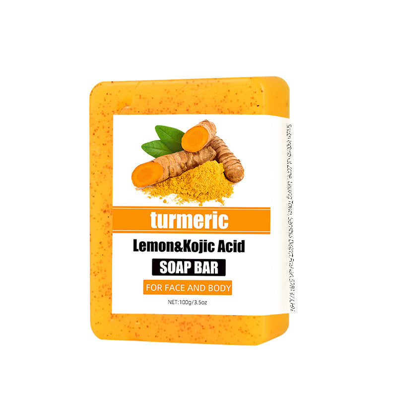 Savon au curcuma, granules de citron, savon à l'acide kojique