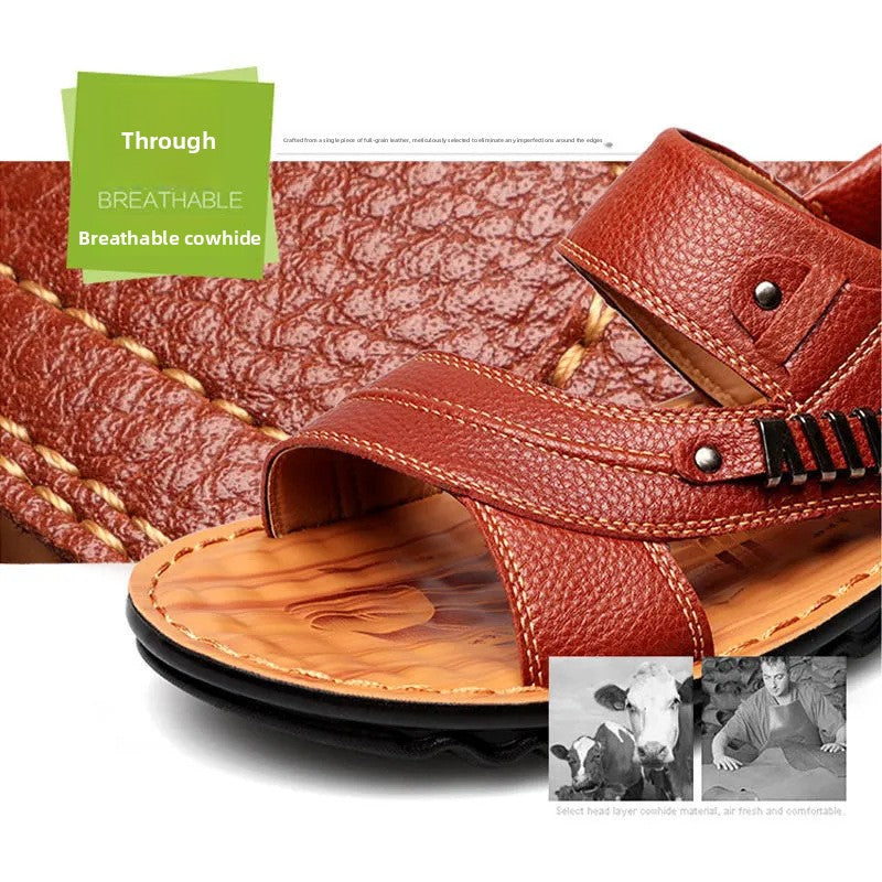 sandales en cuir pour hommes