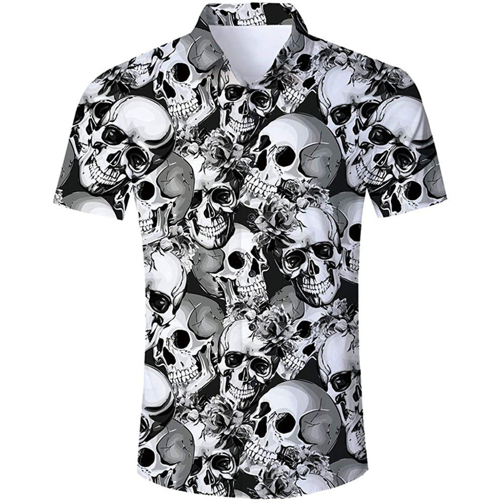 Chemise vintage pour homme à manches courtes