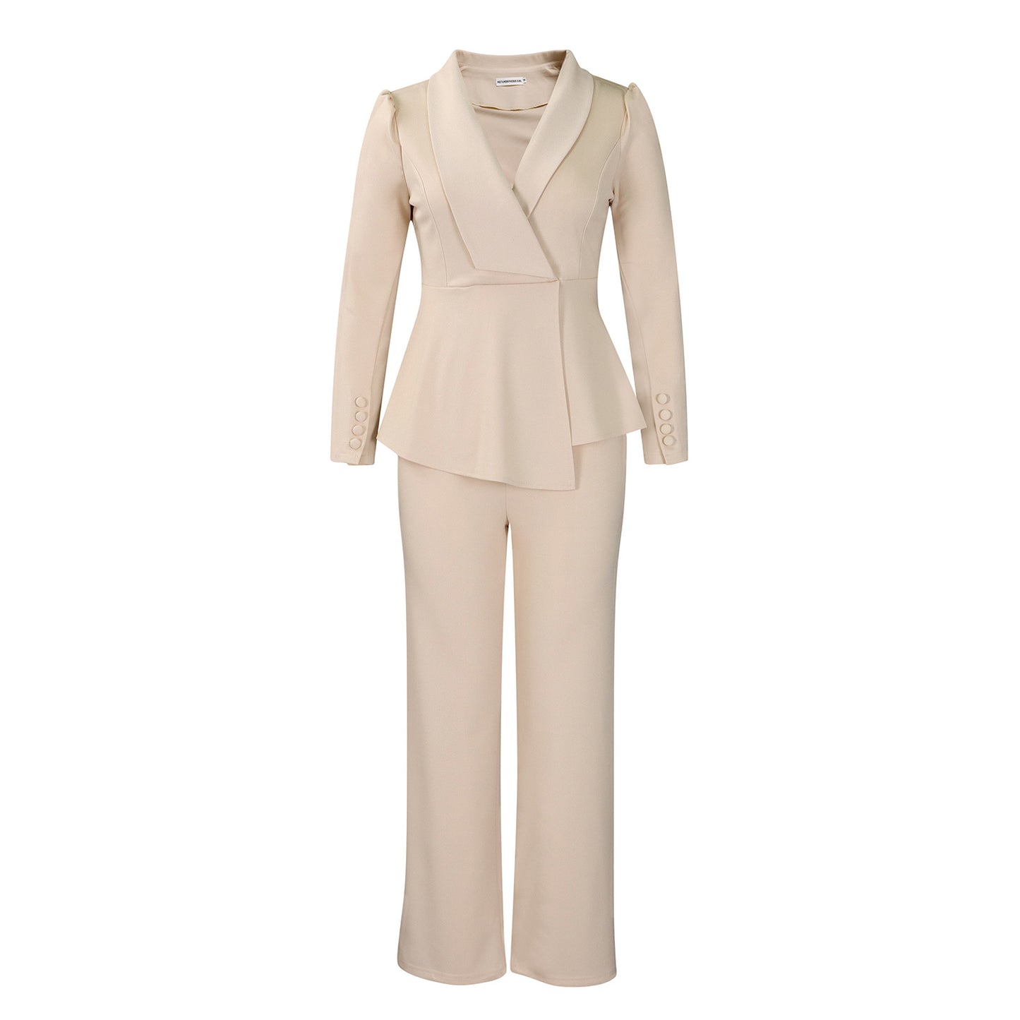 Habit :Ensemble tailleur élégant pour femme avec pantalon à jambes larges