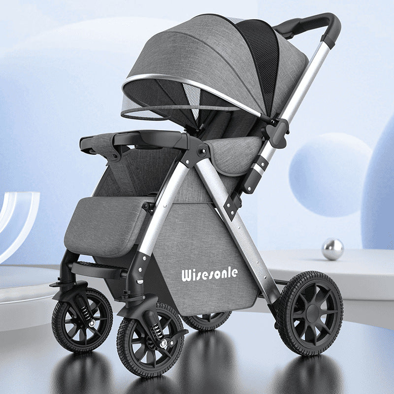 Poussette bébé légère et pliable en deux positions