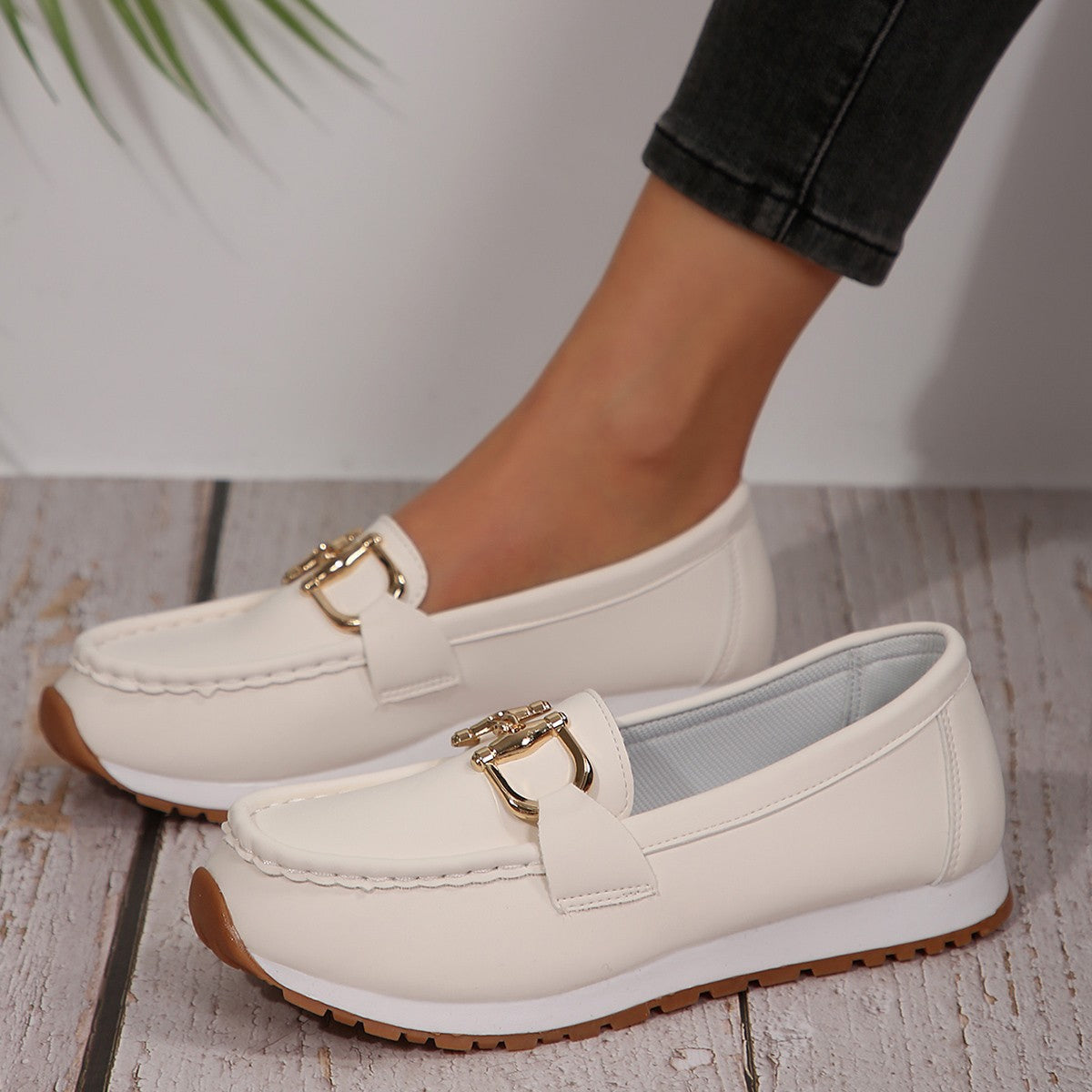 Chaussures de sport décontractées pour femmes avec chaîne en métal