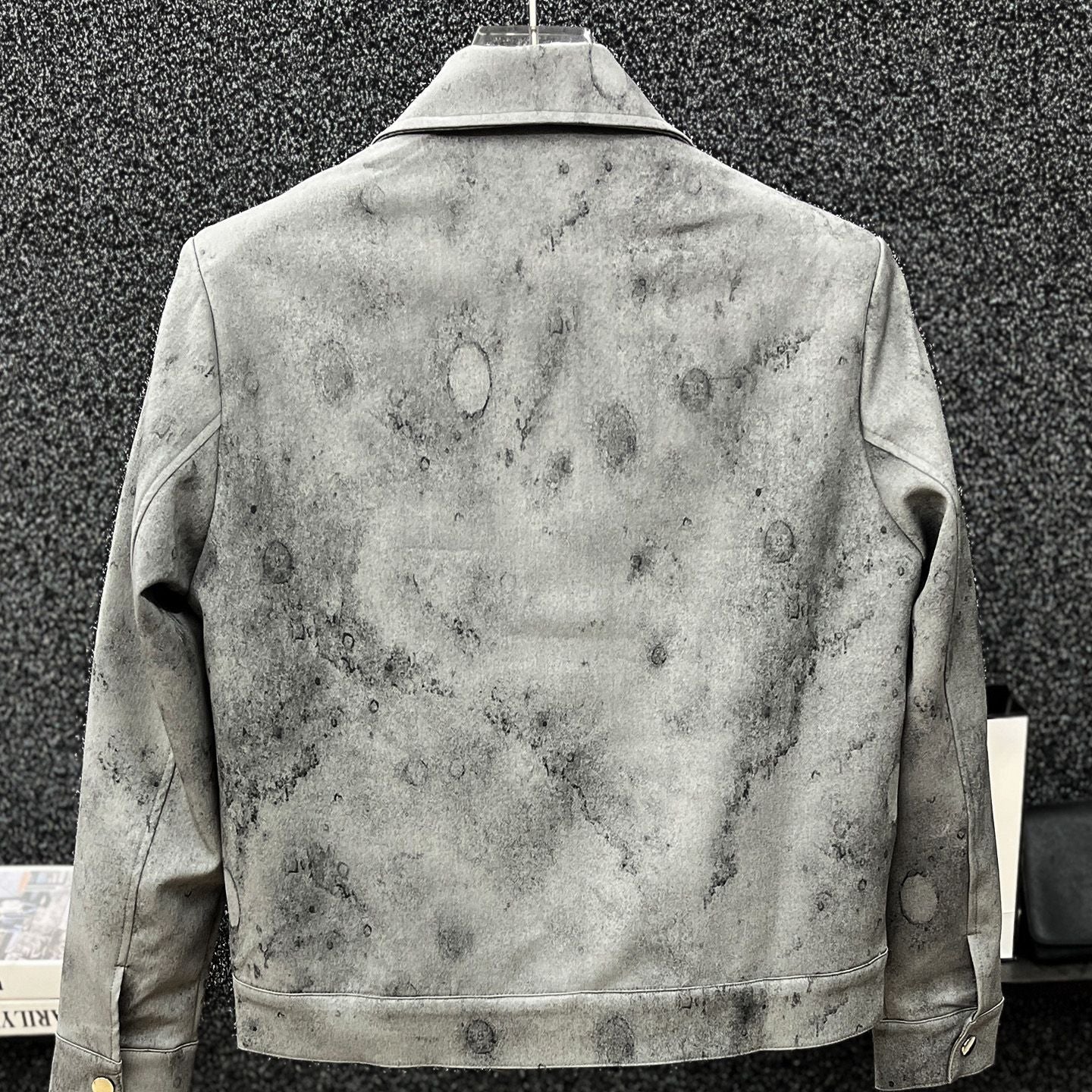 Veste courte rétro tie-dye pour hommes