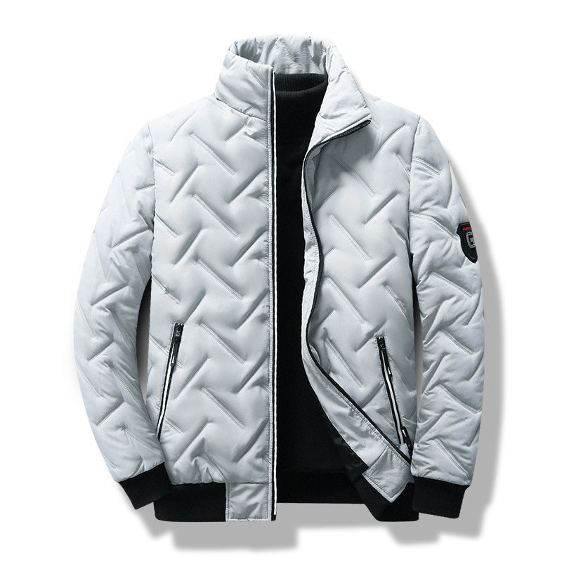 Veste légère en coton pour hommes avec col montant