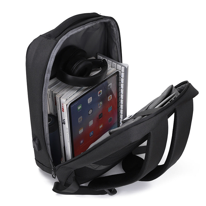 Sac à dos d’ordinateur portable à coque rigide avec bandes réfléchissantes