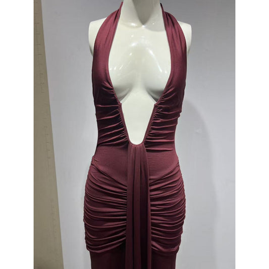 Robe moulante dos nu pour femmes