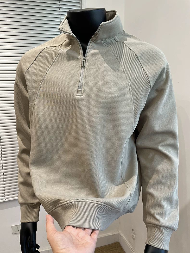 Sweat-shirt à demi-fermeture éclair pour hommes