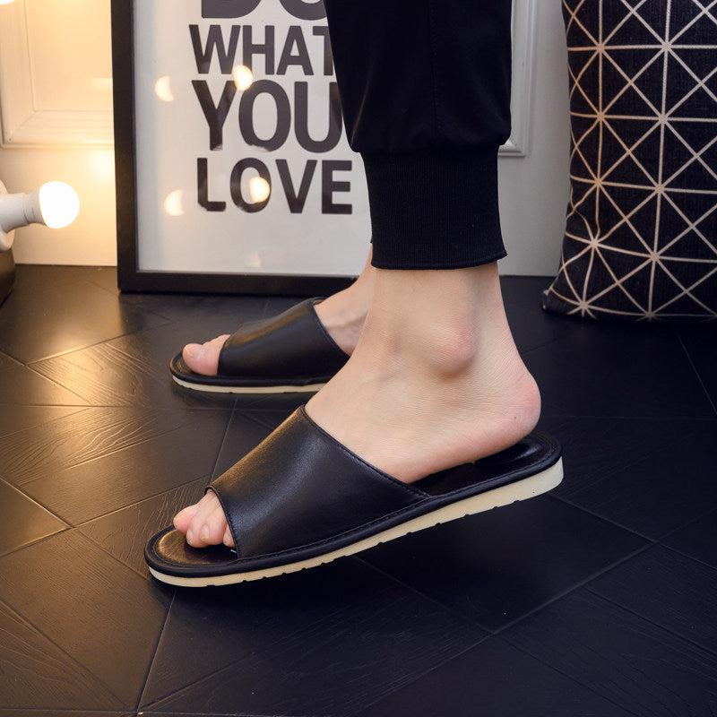 Chaussons en cuir