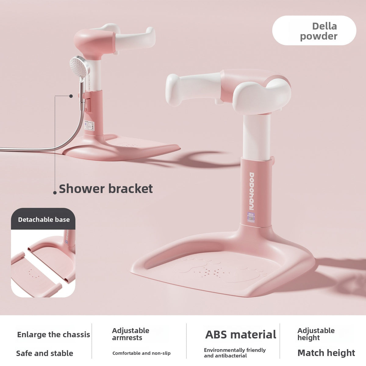 Étagère de bain pliable pour bébé avec base antidérapante
