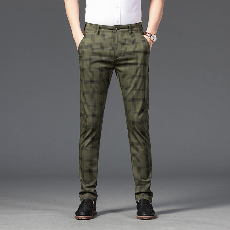 Pantalon décontracté en coton extensible pour hommes